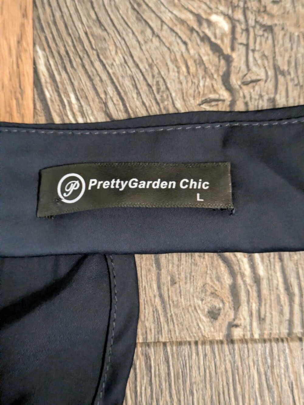 PrettyGarden Chic Satin Mock Neck Maxi Dress L Navy Sleeveless Party Cocktail - Picture 3 of 9
